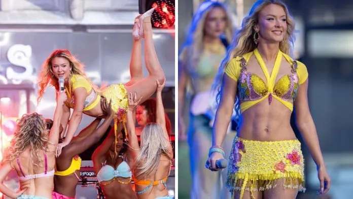 Zara Larsson defines professionalism after a wardrobe mishap on stage!