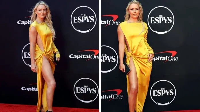 Sports Illustrated Model and Olympian Lindsey Vonn Stuns in Skin-Tight Dress at US Open