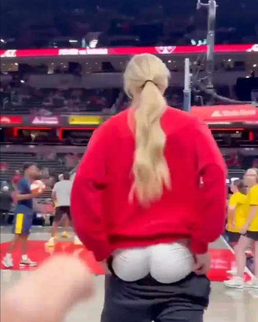WNBA Star Sophie Cunningham Drives Fans Wild with Playful Pre-Game Video 2 Cunningham flashed her buttocks on video towards a courtside fan