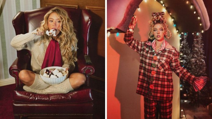 Adsız tasarım - 2026-10-22T183645.095 Sydney Sweeney Channels Classic Christmas Movies for New Holiday Fashion Line