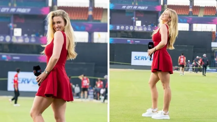 Cricket Legend's Daughter Grace Hayden Stuns in Plunging Dress at the Races