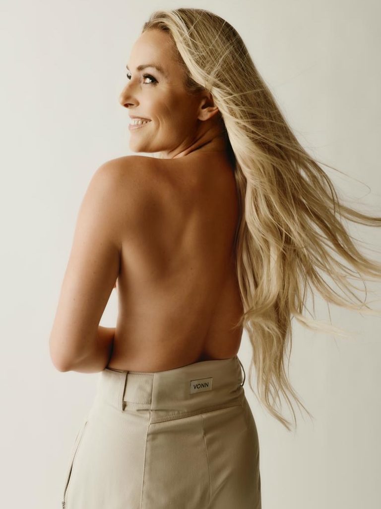 Vonn appeared to be topless in the photoshoot for her clothing collection