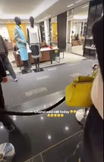 Olivia Attwood Denied Entry to Chanel Store Despite £6M Net Worth 2 A staff member roped off the area which prevented her from enteringCredit: Instagram